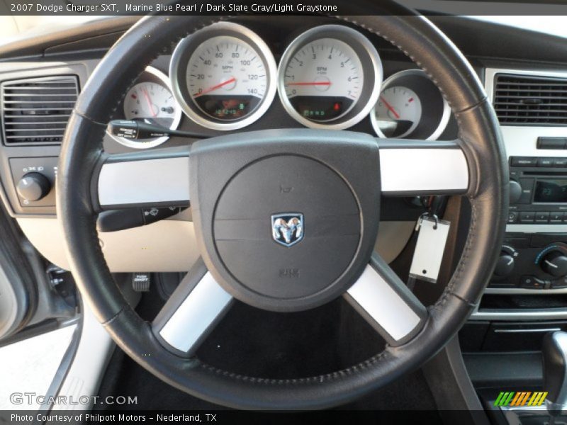 Marine Blue Pearl / Dark Slate Gray/Light Graystone 2007 Dodge Charger SXT