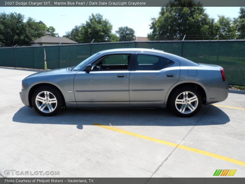 Marine Blue Pearl / Dark Slate Gray/Light Graystone 2007 Dodge Charger SXT