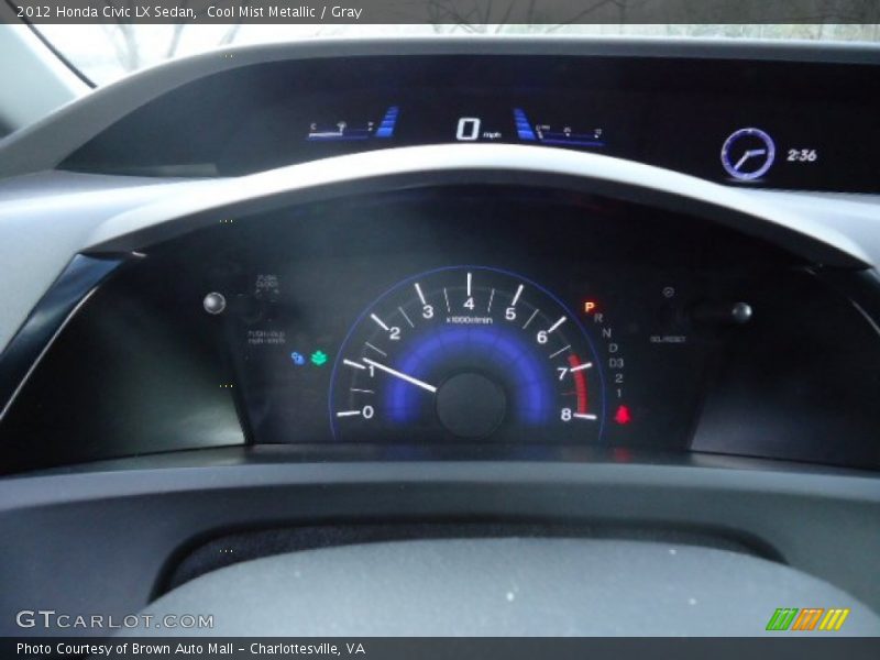 Cool Mist Metallic / Gray 2012 Honda Civic LX Sedan