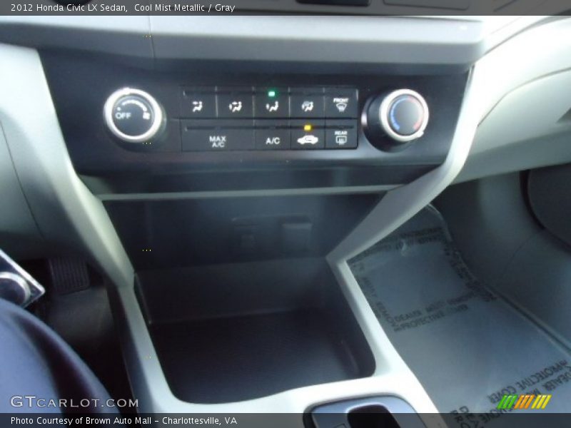 Cool Mist Metallic / Gray 2012 Honda Civic LX Sedan
