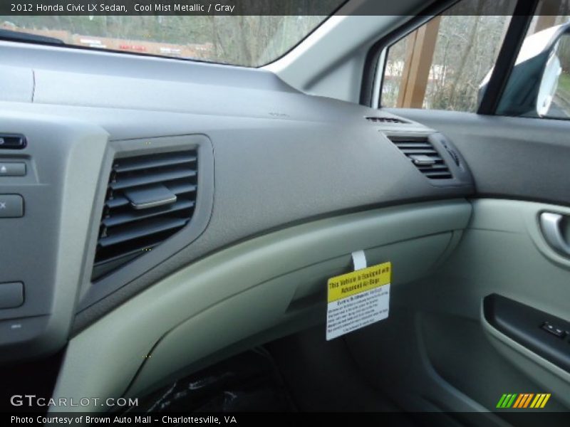 Cool Mist Metallic / Gray 2012 Honda Civic LX Sedan