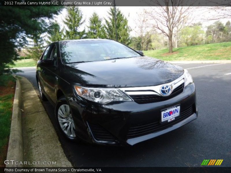 Cosmic Gray Mica / Light Gray 2012 Toyota Camry Hybrid XLE
