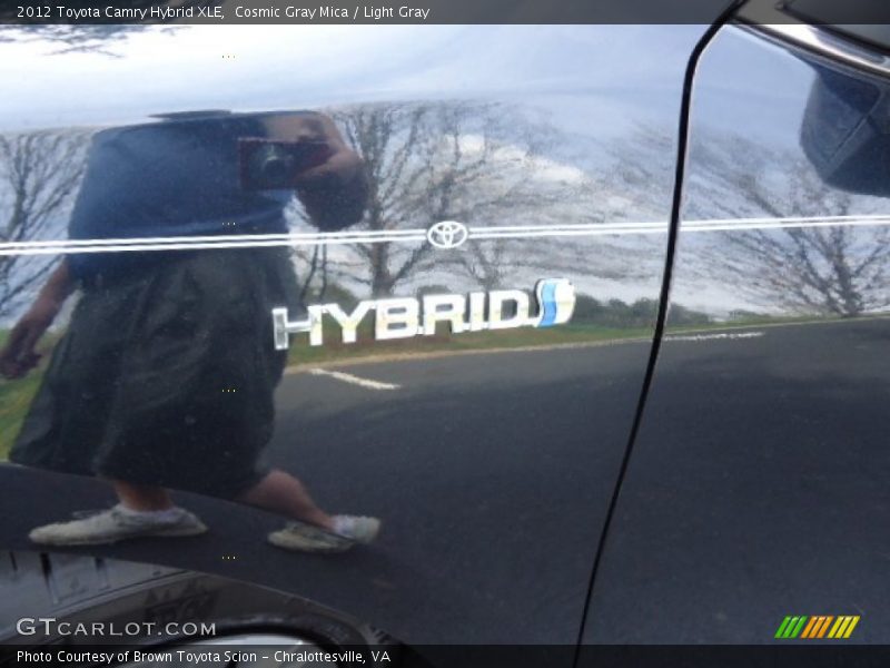 Cosmic Gray Mica / Light Gray 2012 Toyota Camry Hybrid XLE
