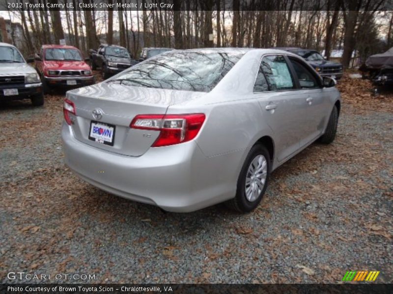 Classic Silver Metallic / Light Gray 2012 Toyota Camry LE