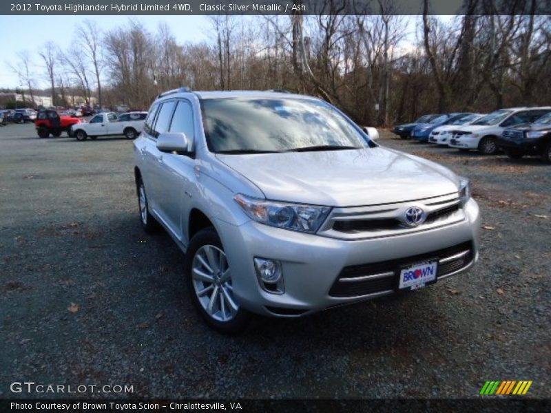 Classic Silver Metallic / Ash 2012 Toyota Highlander Hybrid Limited 4WD