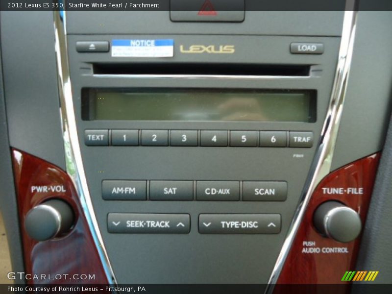 Starfire White Pearl / Parchment 2012 Lexus ES 350