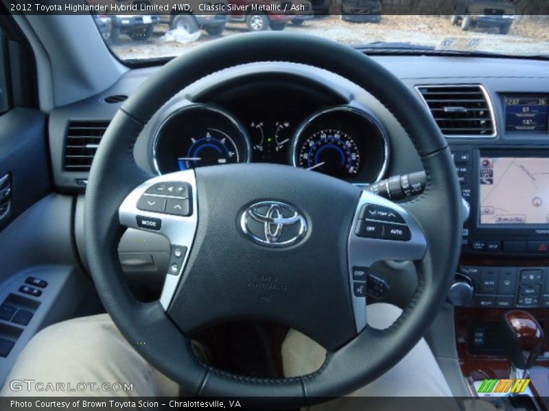 Classic Silver Metallic / Ash 2012 Toyota Highlander Hybrid Limited 4WD
