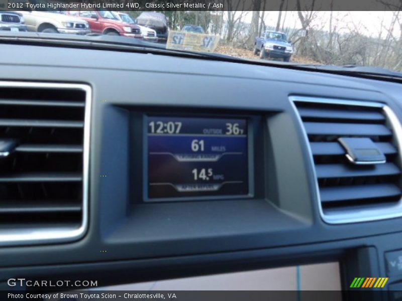 Classic Silver Metallic / Ash 2012 Toyota Highlander Hybrid Limited 4WD