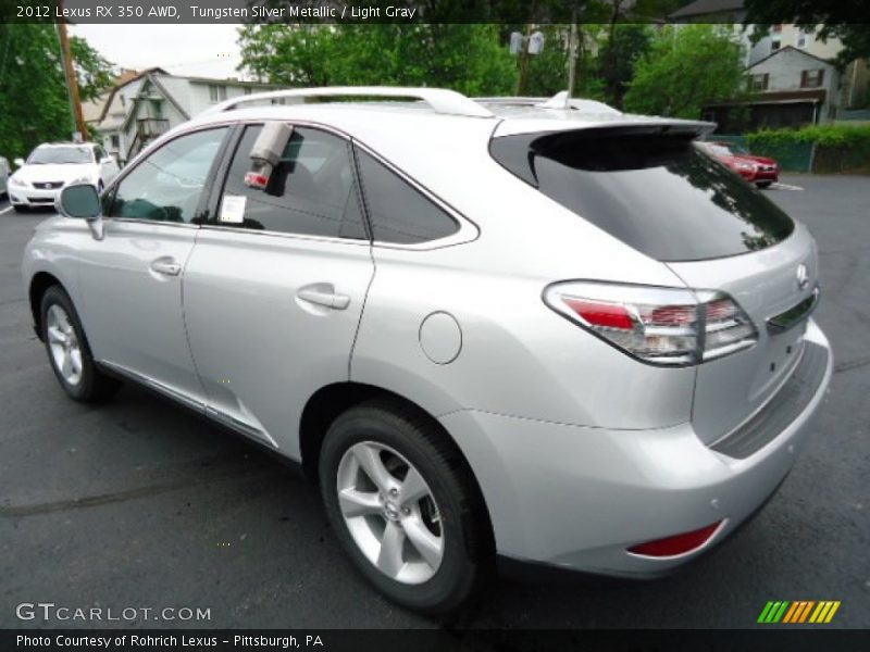 Tungsten Silver Metallic / Light Gray 2012 Lexus RX 350 AWD