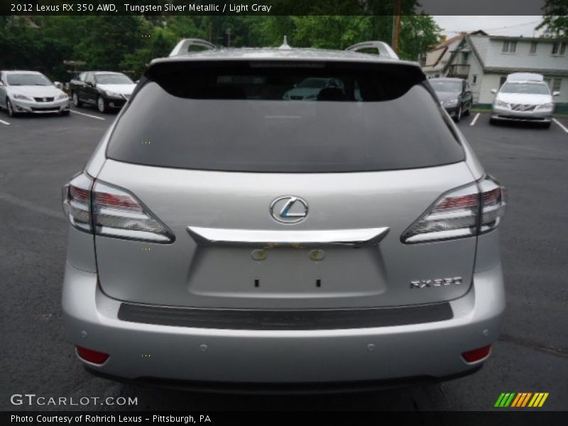 Tungsten Silver Metallic / Light Gray 2012 Lexus RX 350 AWD