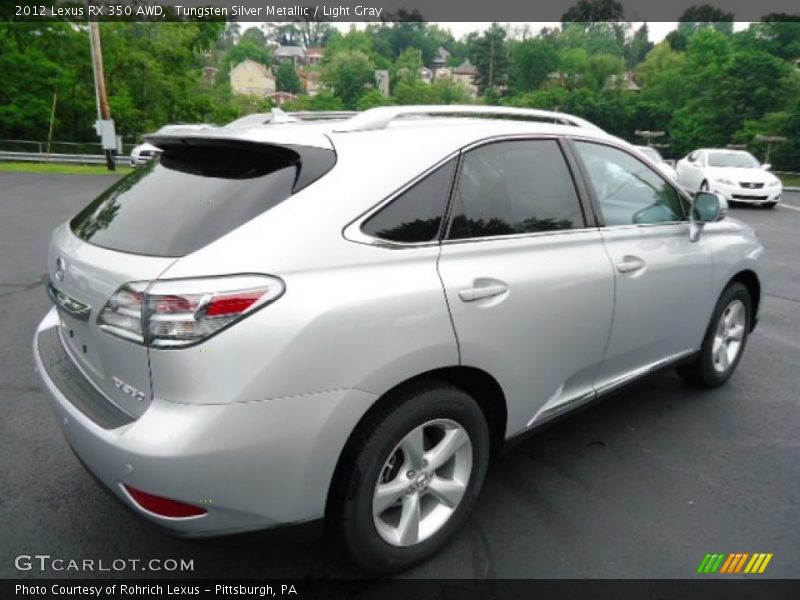 Tungsten Silver Metallic / Light Gray 2012 Lexus RX 350 AWD