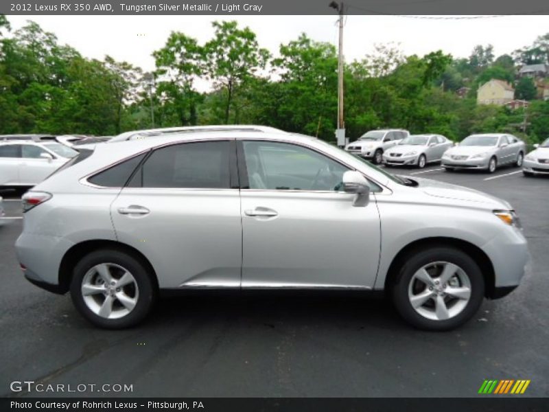 Tungsten Silver Metallic / Light Gray 2012 Lexus RX 350 AWD