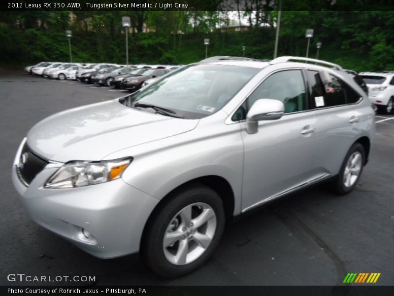 Tungsten Silver Metallic / Light Gray 2012 Lexus RX 350 AWD