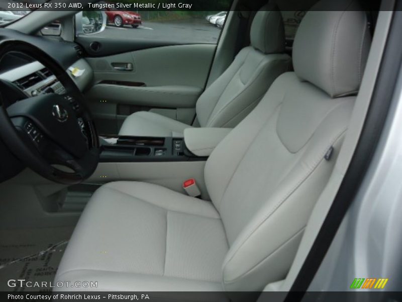 Tungsten Silver Metallic / Light Gray 2012 Lexus RX 350 AWD