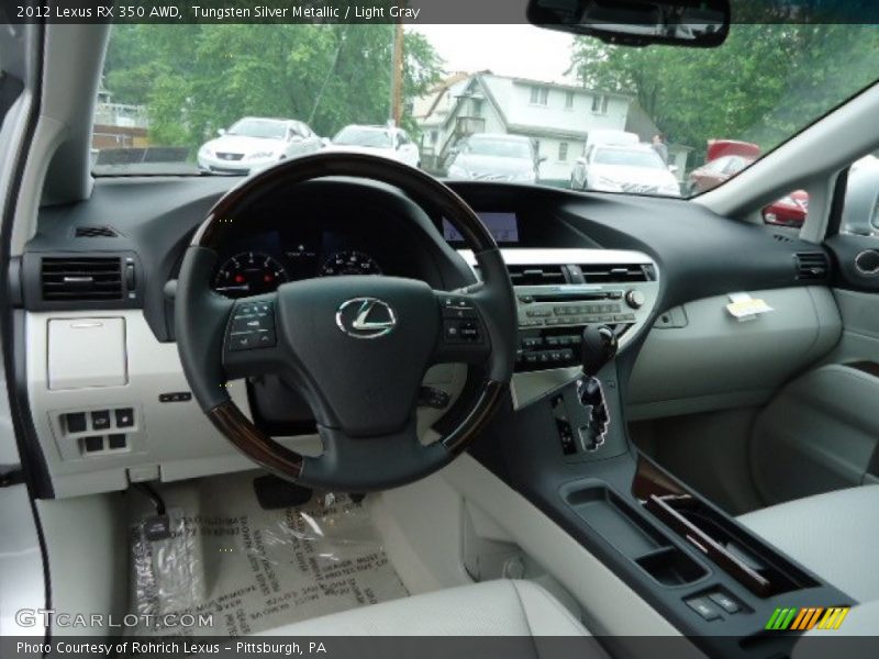 Tungsten Silver Metallic / Light Gray 2012 Lexus RX 350 AWD