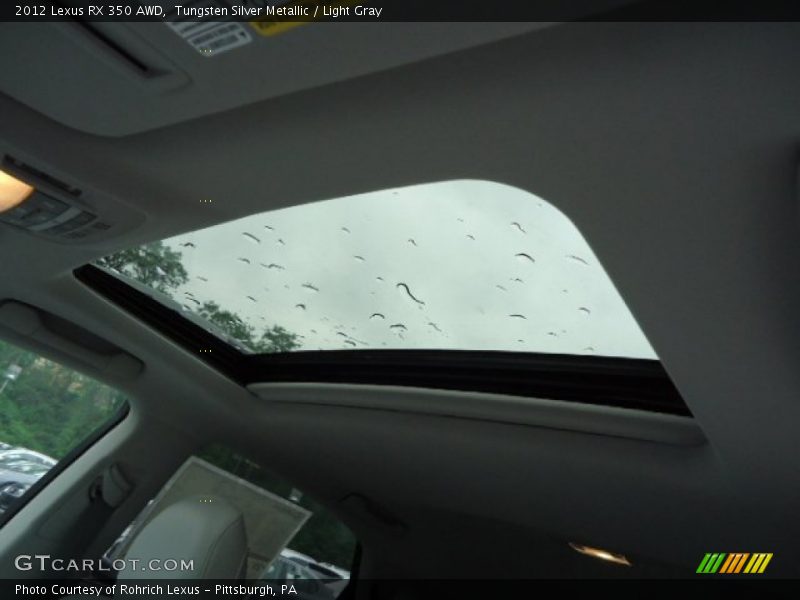 Tungsten Silver Metallic / Light Gray 2012 Lexus RX 350 AWD