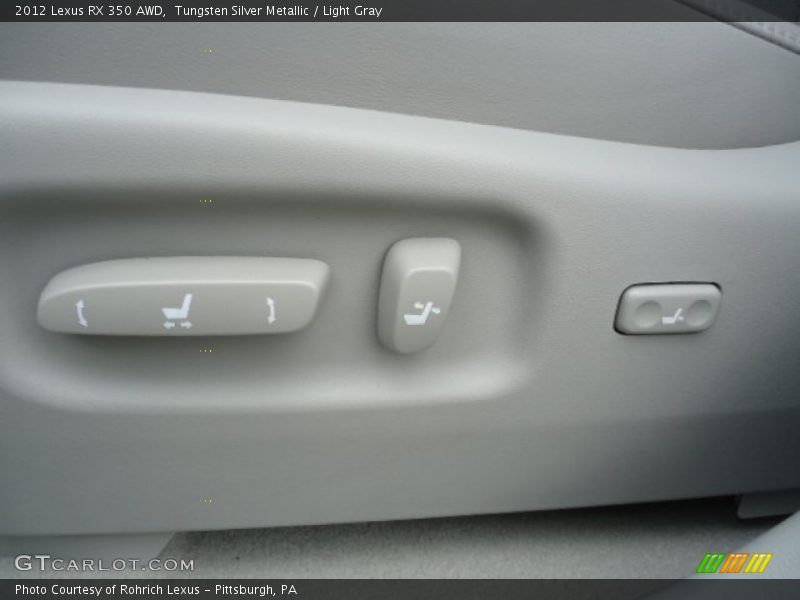 Tungsten Silver Metallic / Light Gray 2012 Lexus RX 350 AWD