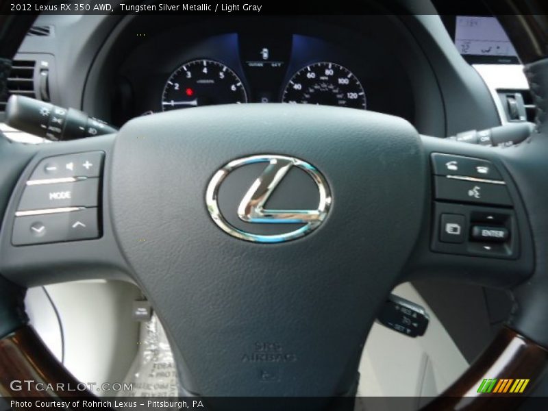 Tungsten Silver Metallic / Light Gray 2012 Lexus RX 350 AWD
