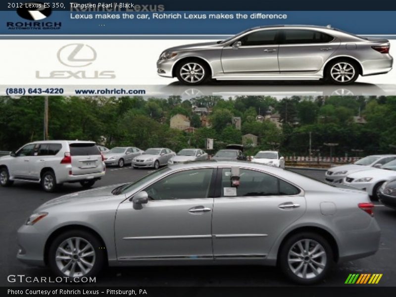 Tungsten Pearl / Black 2012 Lexus ES 350