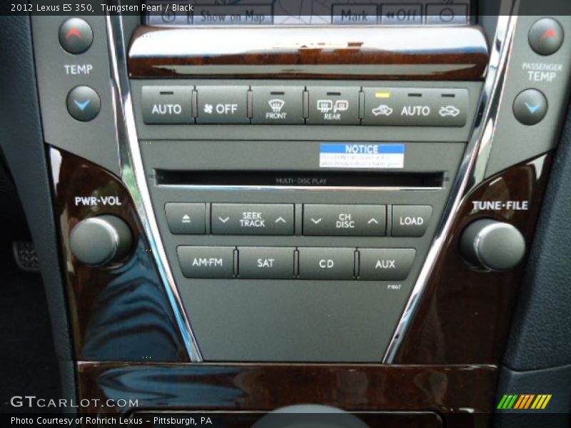 Tungsten Pearl / Black 2012 Lexus ES 350