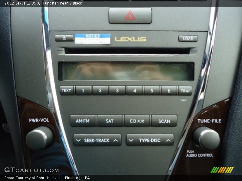 Tungsten Pearl / Black 2012 Lexus ES 350