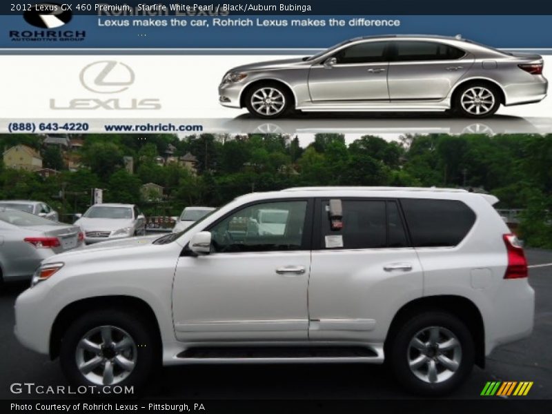 Starfire White Pearl / Black/Auburn Bubinga 2012 Lexus GX 460 Premium