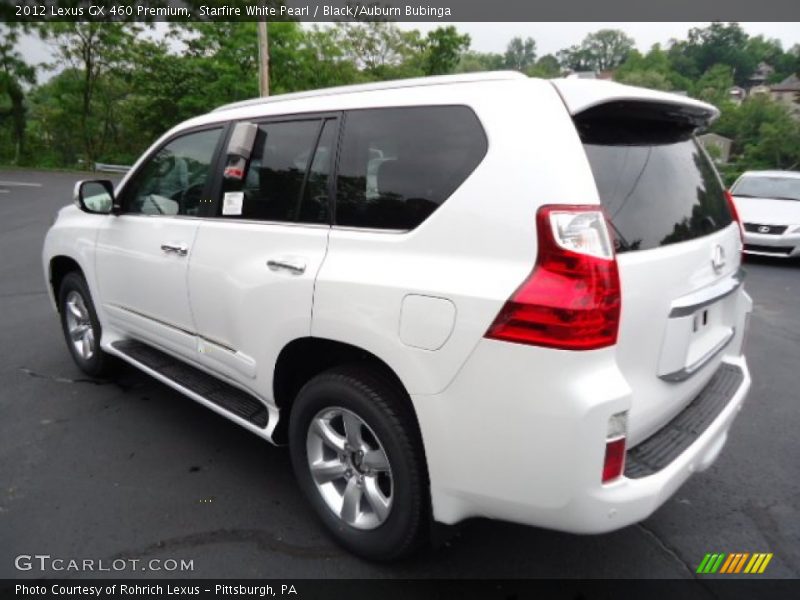 Starfire White Pearl / Black/Auburn Bubinga 2012 Lexus GX 460 Premium