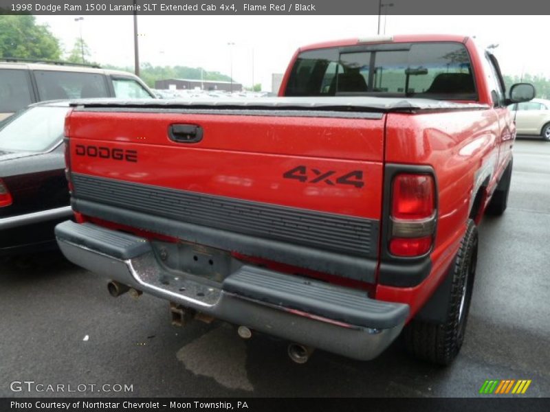Flame Red / Black 1998 Dodge Ram 1500 Laramie SLT Extended Cab 4x4