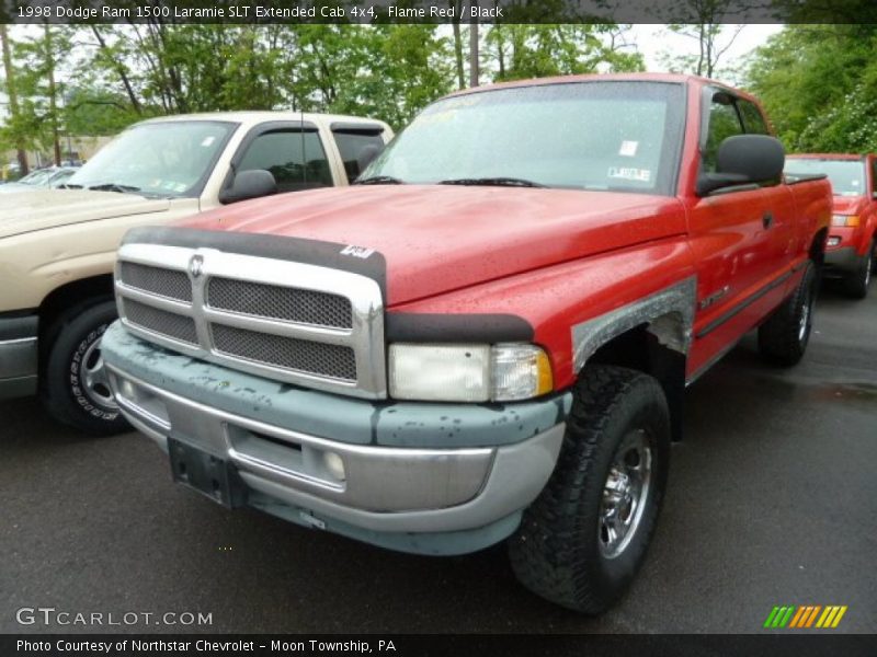 Flame Red / Black 1998 Dodge Ram 1500 Laramie SLT Extended Cab 4x4