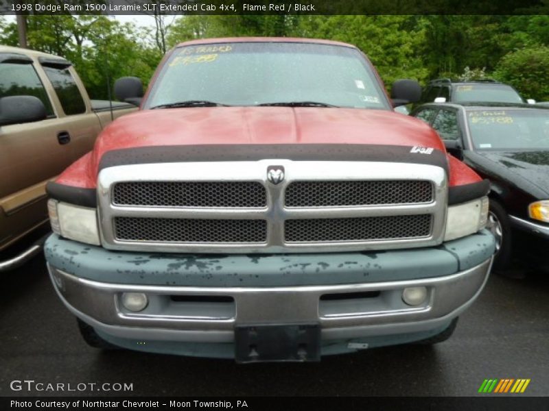 Flame Red / Black 1998 Dodge Ram 1500 Laramie SLT Extended Cab 4x4