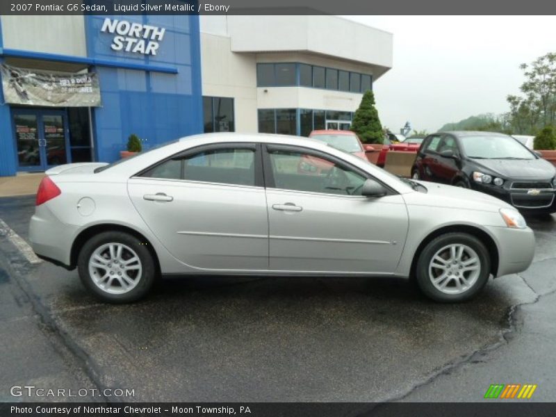 Liquid Silver Metallic / Ebony 2007 Pontiac G6 Sedan