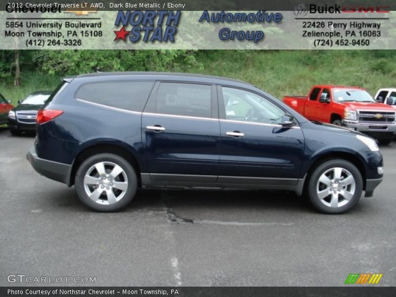Dark Blue Metallic / Ebony 2012 Chevrolet Traverse LT AWD