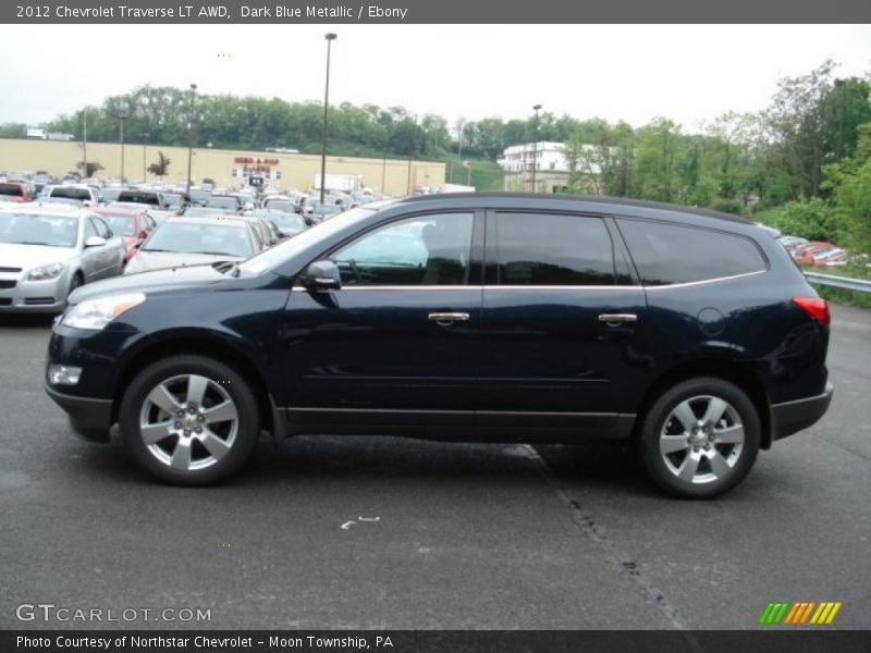 Dark Blue Metallic / Ebony 2012 Chevrolet Traverse LT AWD