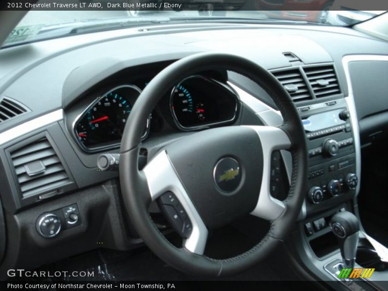 Dark Blue Metallic / Ebony 2012 Chevrolet Traverse LT AWD