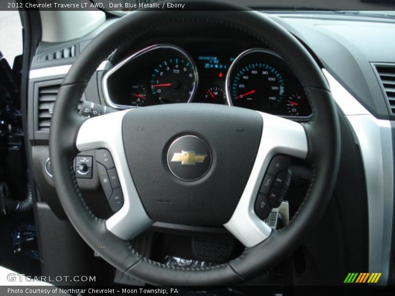 Dark Blue Metallic / Ebony 2012 Chevrolet Traverse LT AWD