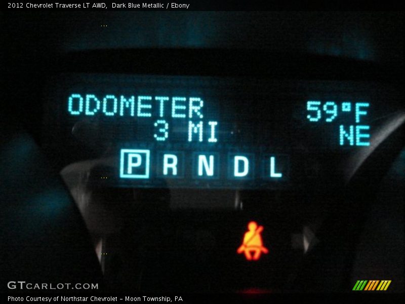 Dark Blue Metallic / Ebony 2012 Chevrolet Traverse LT AWD