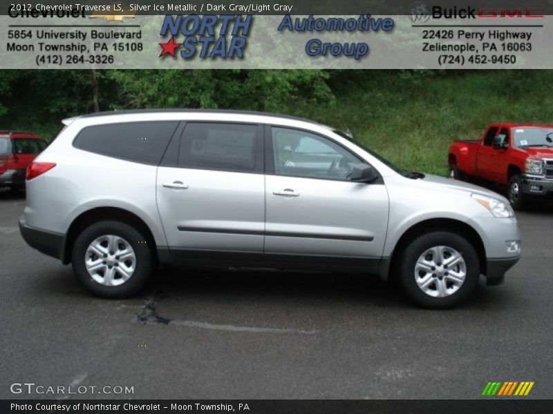 Silver Ice Metallic / Dark Gray/Light Gray 2012 Chevrolet Traverse LS
