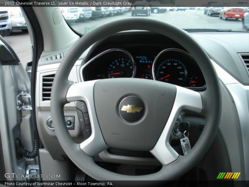 Silver Ice Metallic / Dark Gray/Light Gray 2012 Chevrolet Traverse LS