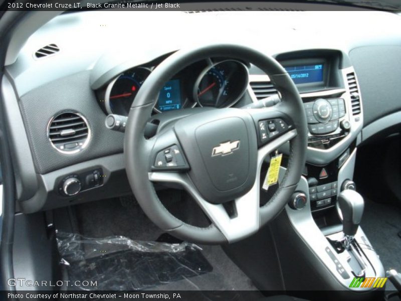 Black Granite Metallic / Jet Black 2012 Chevrolet Cruze LT