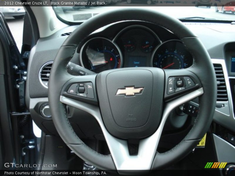 Black Granite Metallic / Jet Black 2012 Chevrolet Cruze LT