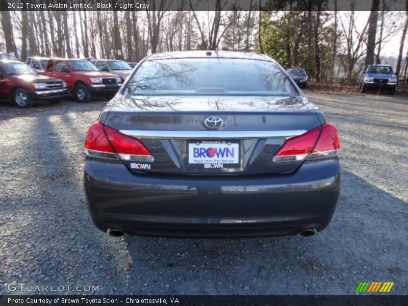 Black / Light Gray 2012 Toyota Avalon Limited