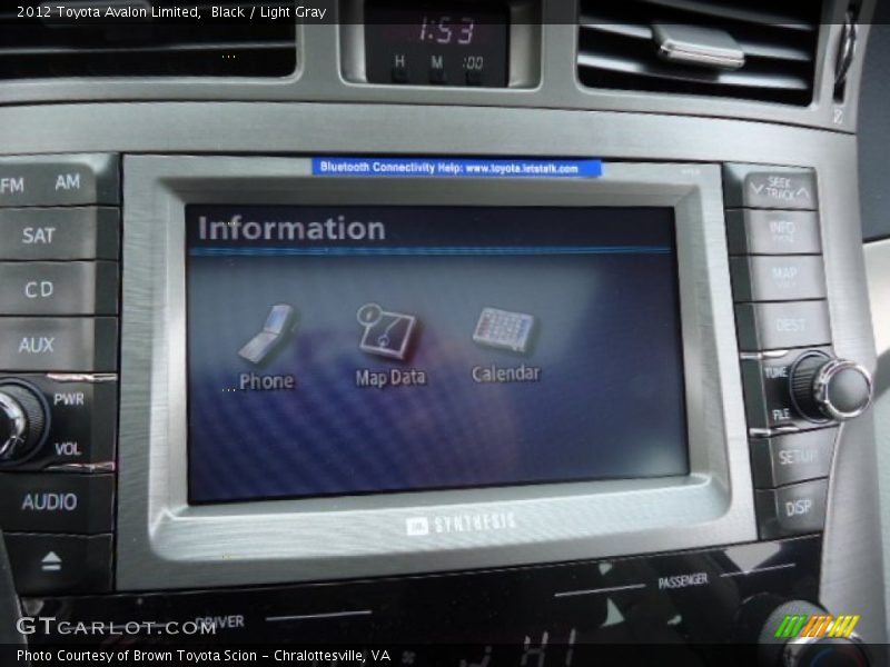Black / Light Gray 2012 Toyota Avalon Limited