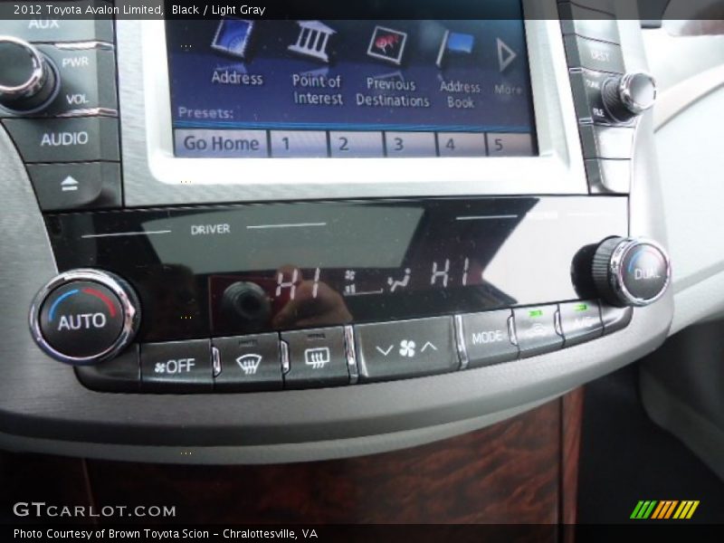 Black / Light Gray 2012 Toyota Avalon Limited