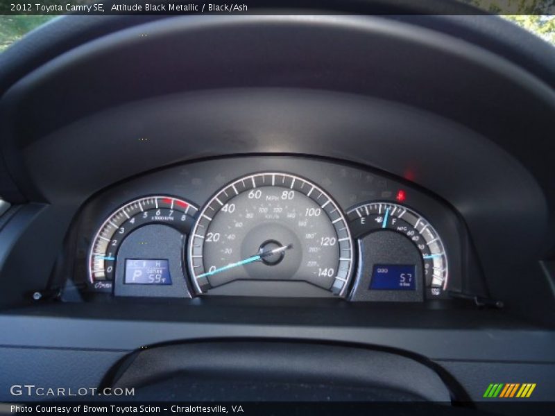 Attitude Black Metallic / Black/Ash 2012 Toyota Camry SE