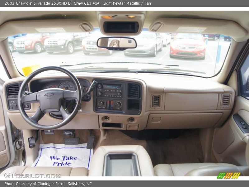 Light Pewter Metallic / Tan 2003 Chevrolet Silverado 2500HD LT Crew Cab 4x4
