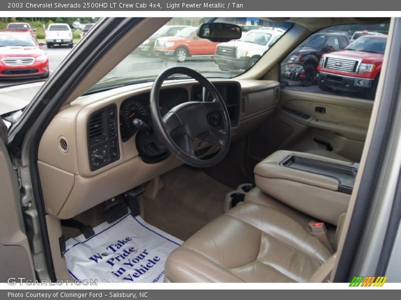 Light Pewter Metallic / Tan 2003 Chevrolet Silverado 2500HD LT Crew Cab 4x4