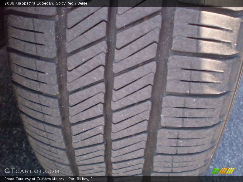 Spicy Red / Beige 2008 Kia Spectra EX Sedan
