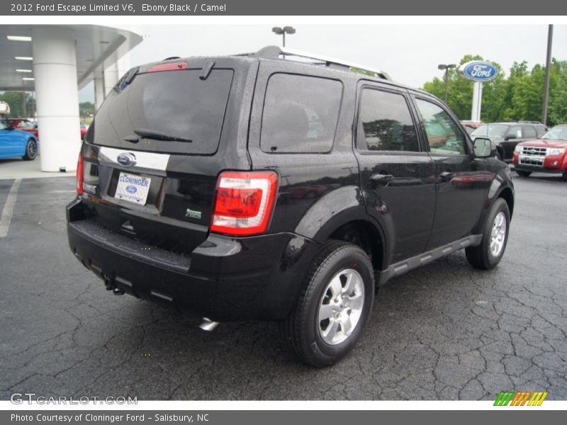 Ebony Black / Camel 2012 Ford Escape Limited V6