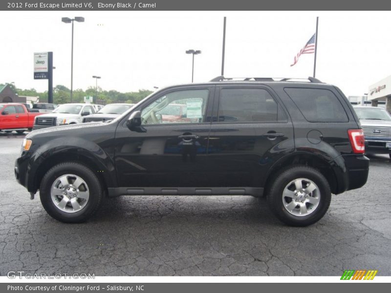 Ebony Black / Camel 2012 Ford Escape Limited V6