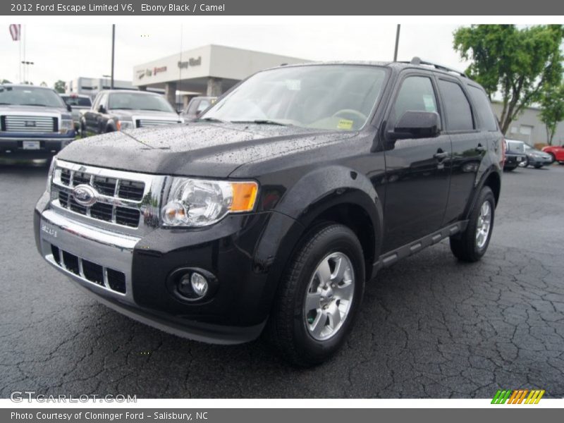 Ebony Black / Camel 2012 Ford Escape Limited V6